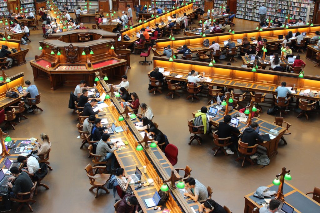 Students studying at La Trobe University